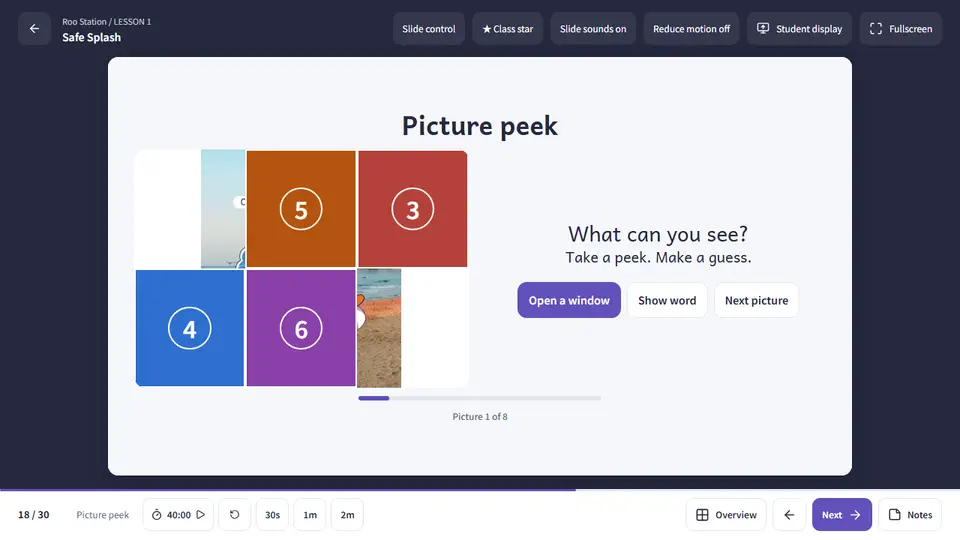 Screen: Picture peek